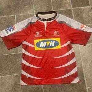 MTN Golden Lions Super Rugby Home Shirt 2012 - Gilbert Medium Red Jersey Top C7F